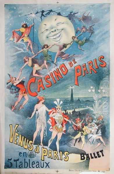 Poster advertising the Revue 'Venus a Paris' at the Casino de Paris (late 19th century) Oil Painting by Alfred Choubrac