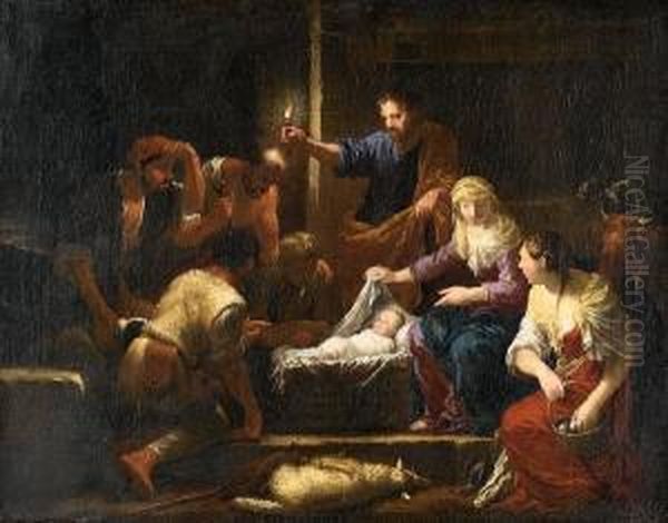 The Adoration Of The Shepherds Oil Painting by Johann Heiss