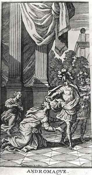 Andromache at the Feet of Pyrrhus, from 'Andromache' Oil Painting by Francois Chauveau