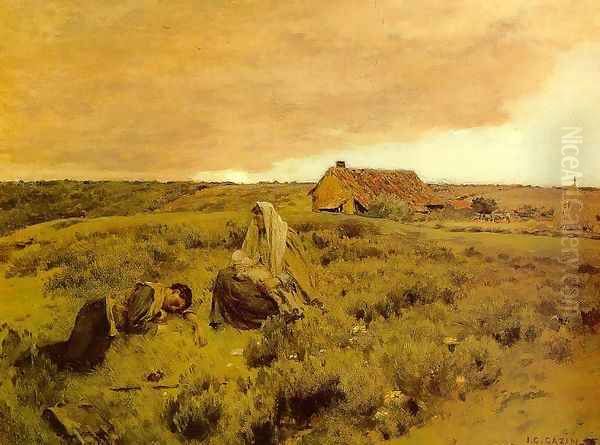 Weary Wayfarers 1885 Oil Painting by Jean-Charles Cazin