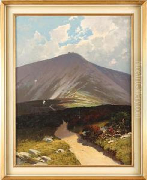 Widok Na Sniezke Oil Painting by Rudolf Hellgrewe