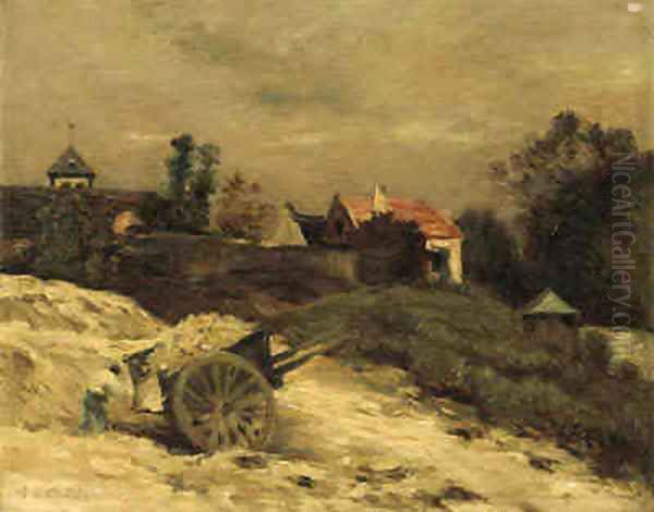 Harvesting Hay Oil Painting by Jean-Charles Cazin