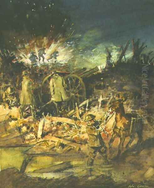 Battle Scene Oil Painting by John Cameron