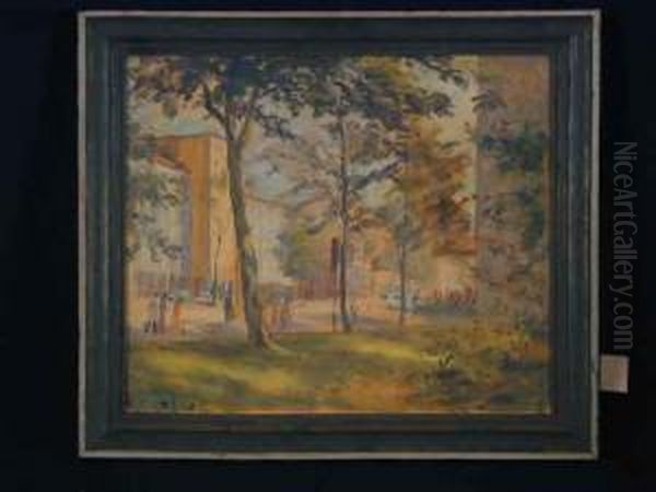 Partie In Chemnitz Oil Painting by Wilhelm Hempfing