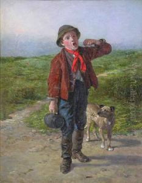 In The Morning - Early Oil Painting by William Hemsley