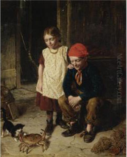 Play Mates Oil Painting by William Hemsley