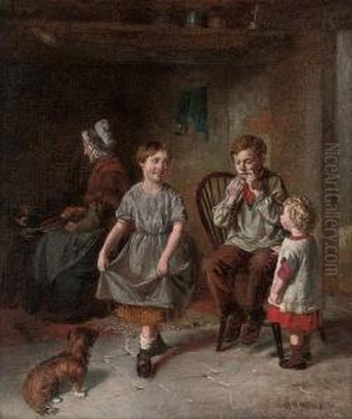 A Merry Jig Oil Painting by William Hemsley