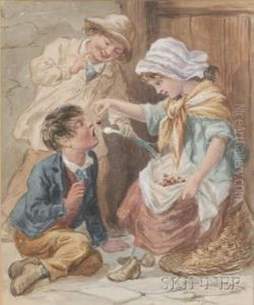 Will You Have A Cherry? Oil Painting by William Hemsley