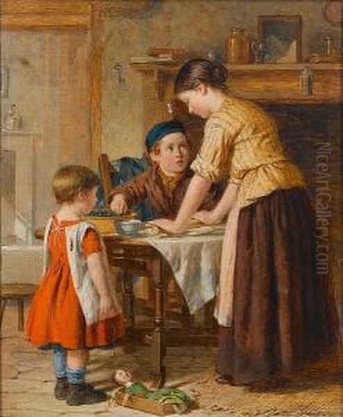 Baking Day Oil Painting by William Hemsley