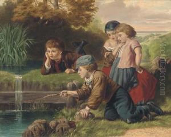 The Young Naturalists Oil Painting by William Hemsley