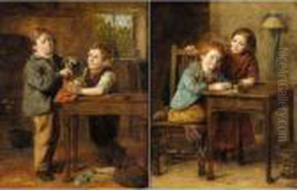 Valentine; The Young Barber Oil Painting by William Hemsley