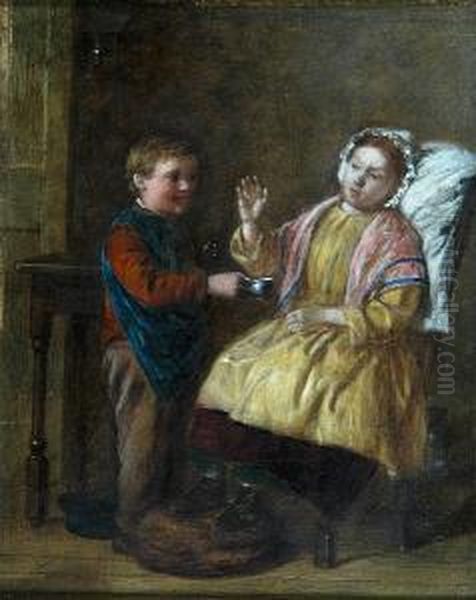 Sickness And Health Oil Painting by William Hemsley