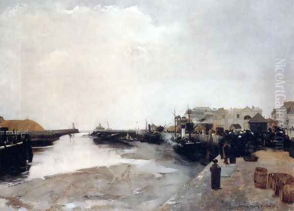 Le Havre I Oil Painting by Louis Robert Carrier-Belleuse