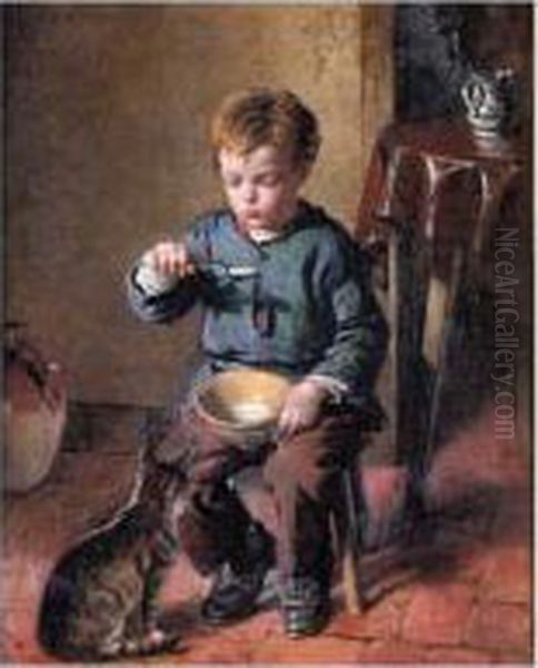 Porridge Oil Painting by William Hemsley