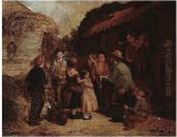 Gathering Round Oil Painting by William Hemsley