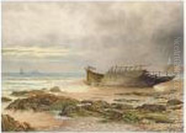 Cullercoats Bay, Northumberland Oil Painting by Bernard Benedict Hemy