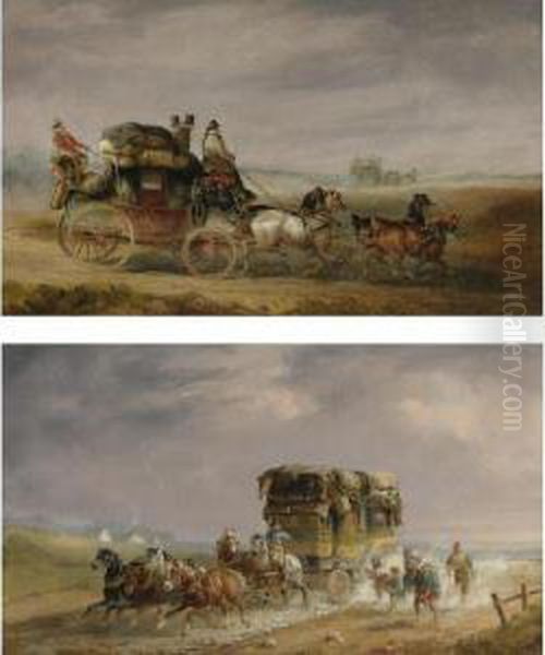 Coaching And Travel: Two Works Oil Painting by Charles Cooper Henderson