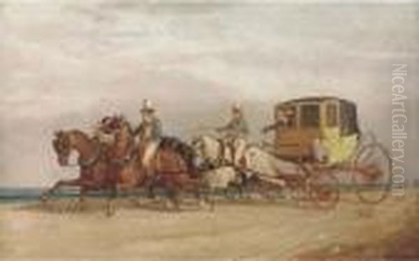 The Coach To Gretna Green Oil Painting by Charles Cooper Henderson