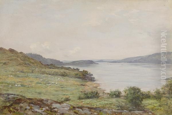 Loch Scene Oil Painting by Joseph Henderson