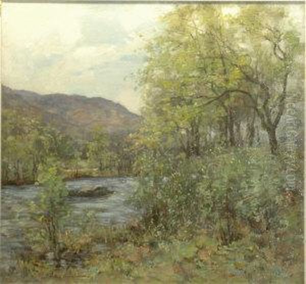 Swift Water Oil Painting by Joseph Henderson