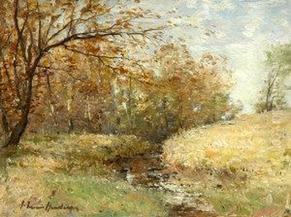 Woodland Stream Oil Painting by Joseph Henderson