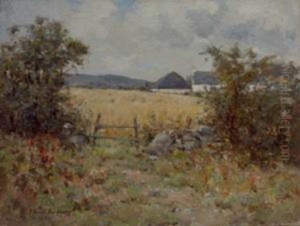 The Hayfield Oil Painting by Joseph Henderson