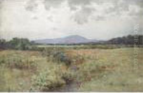 A Summer Pasture Oil Painting by Joseph Henderson