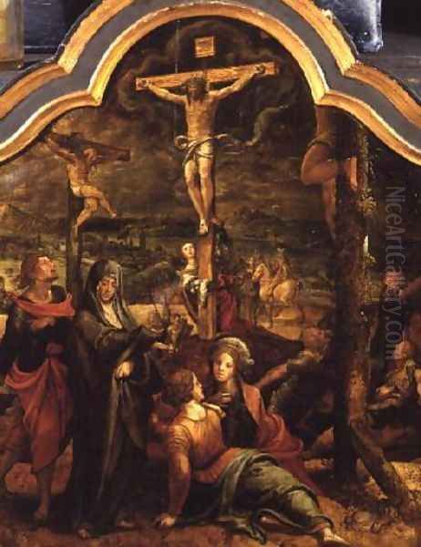 The Crucifixion Oil Painting by Pieter Coecke Van Aelst