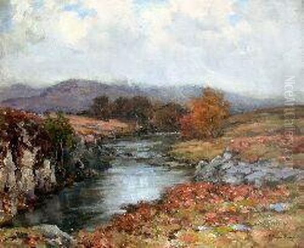 A Galloway Stream Oil Painting by Joseph Henderson