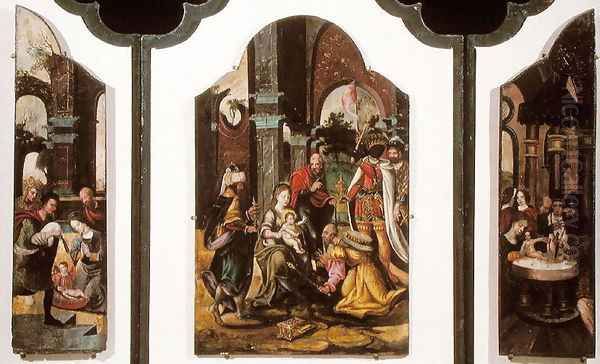 The Adoration of the Magi (2) Oil Painting by Pieter Coecke Van Aelst