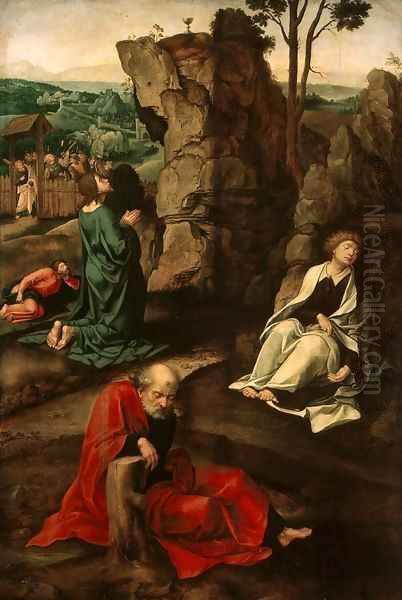 Agony in the Garden Oil Painting by Pieter Coecke Van Aelst