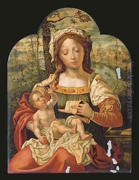 The Virgin and Child Oil Painting by Pieter Coecke Van Aelst