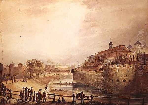 Tower of London, c.1840 Oil Painting by George Bryant Campion