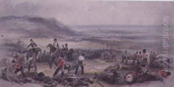 Removing the Dead and Wounded after the Battle of the Alma during the Crimean War, 20 September, 1854 Oil Painting by George Bryant Campion