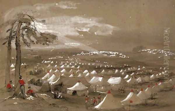 Camp Chobham Oil Painting by George Bryant Campion