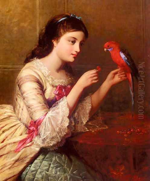 An Attentive Friend Oil Painting by Edward John Cobbett