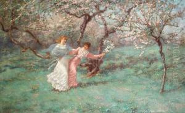 Flowers Of May Oil Painting by William John Hennessy