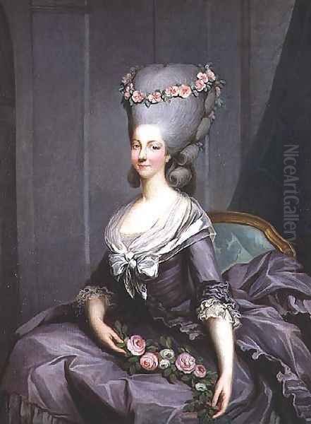 Marie-Therese de Savoie-Carignan (1749-92) Princess of Lamballe Oil Painting by Antoine-Francois Callet