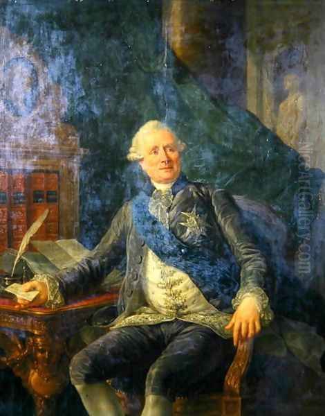 Charles Gravier (1719-87) Count of Vergennes Oil Painting by Antoine-Francois Callet