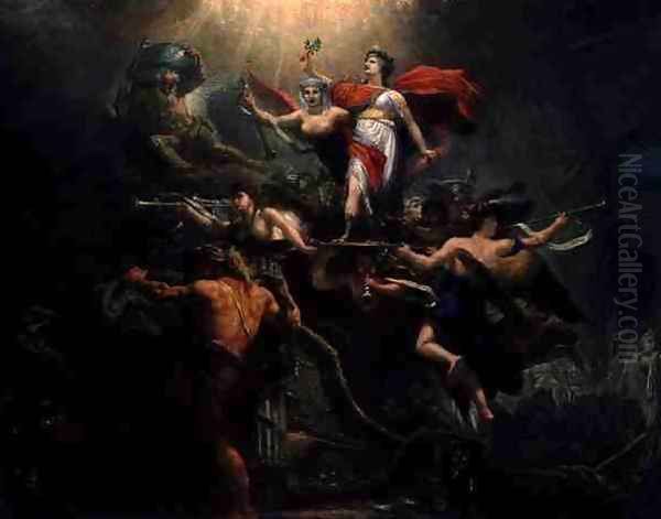 Allegory, 9 Nov 1799 Oil Painting by Antoine-Francois Callet