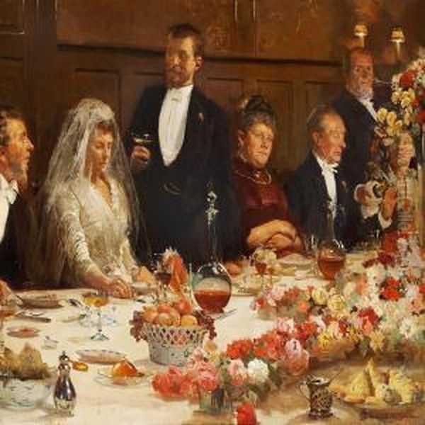 Speech To The Bride Oil Painting by Erik Henningsen