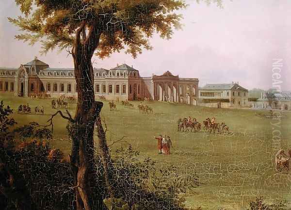 View of Chantilly from the garden in 1781 (detail) Oil Painting by Hendrik Frans de Cort