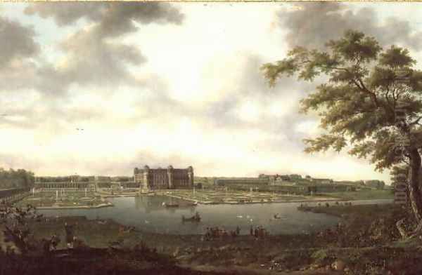 Chantilly in 1781, View from Vertugadin Oil Painting by Hendrik Frans de Cort