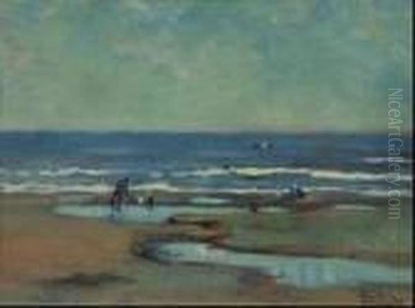 Sur Le Plage Oil Painting by Edward Lamson Henry