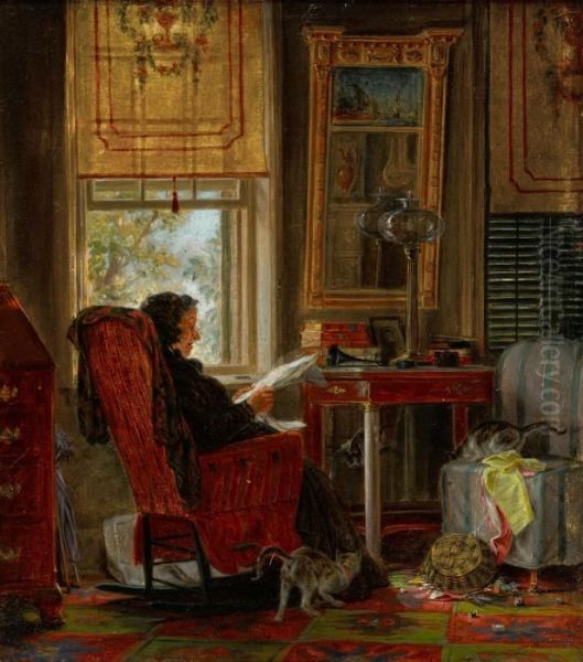 Totally Absorbed Oil Painting by Edward Lamson Henry