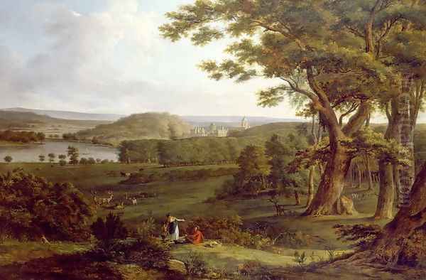 View from the North West of Castle Howard, Yorkshire, 1800 Oil Painting by Hendrik Frans de Cort