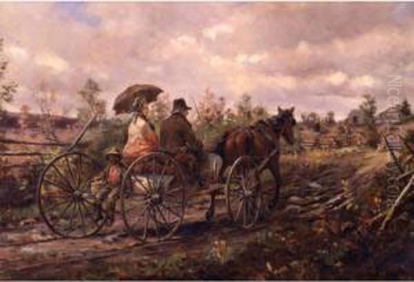 Sight Of Home Oil Painting by Edward Lamson Henry