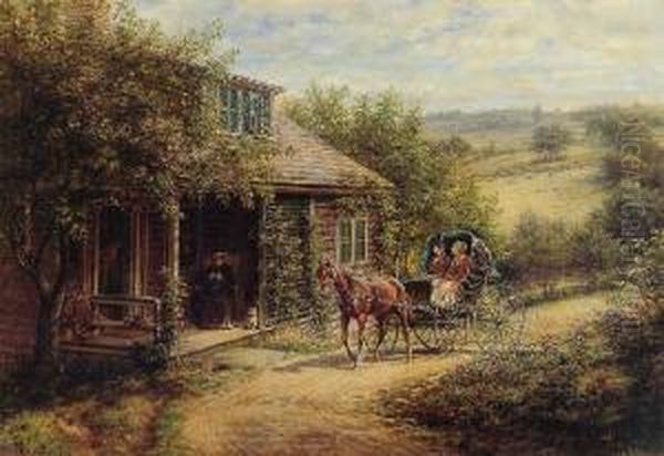 Unexpected Visitors Oil Painting by Edward Lamson Henry