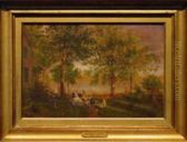 A Sketch After Nature Oil Painting by Edward Lamson Henry