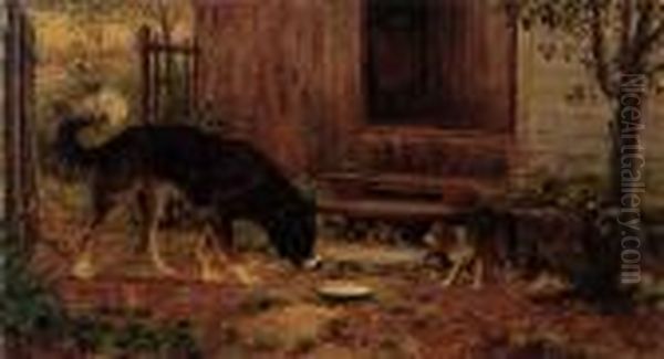 Old Enemies Oil Painting by Edward Lamson Henry